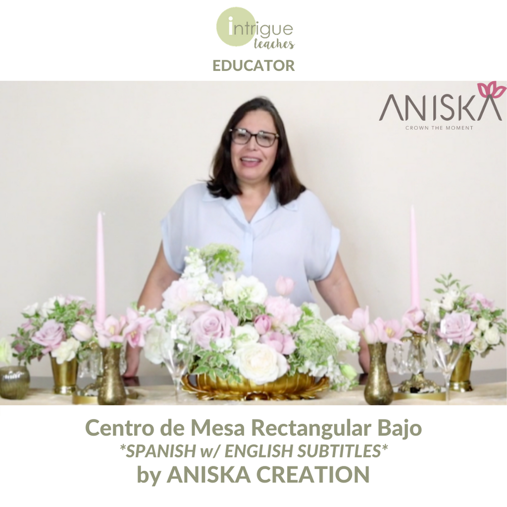 Centro de Mesa Rectangular Bajo (Low Rectangular Centerpiece)