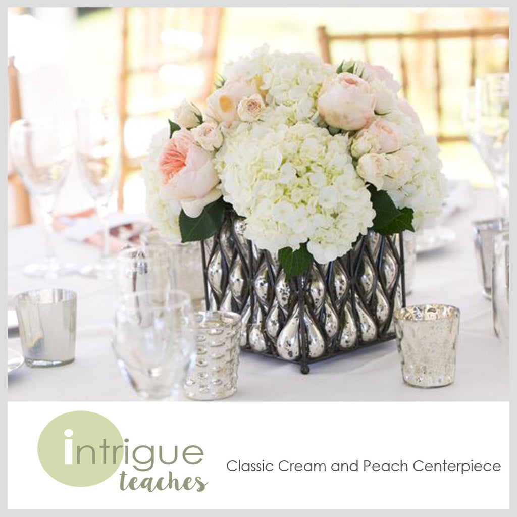 Classic Cream & Peach Centerpiece