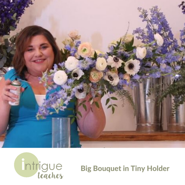 Big Bouquet in Tiny Holder
