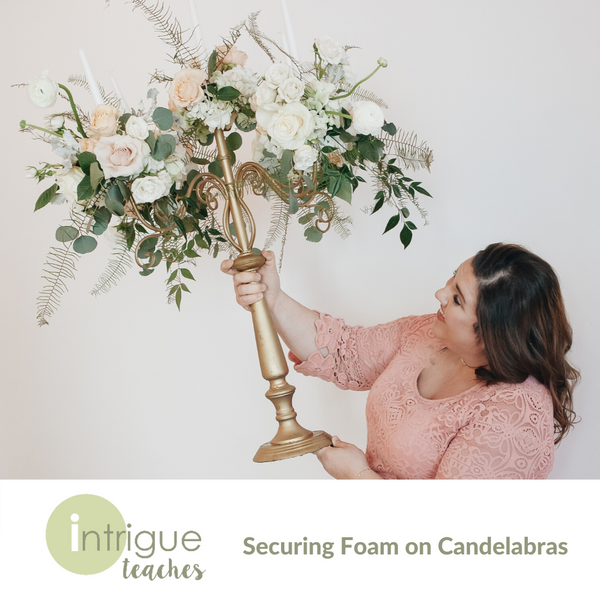 Securing Foam to Candelabras