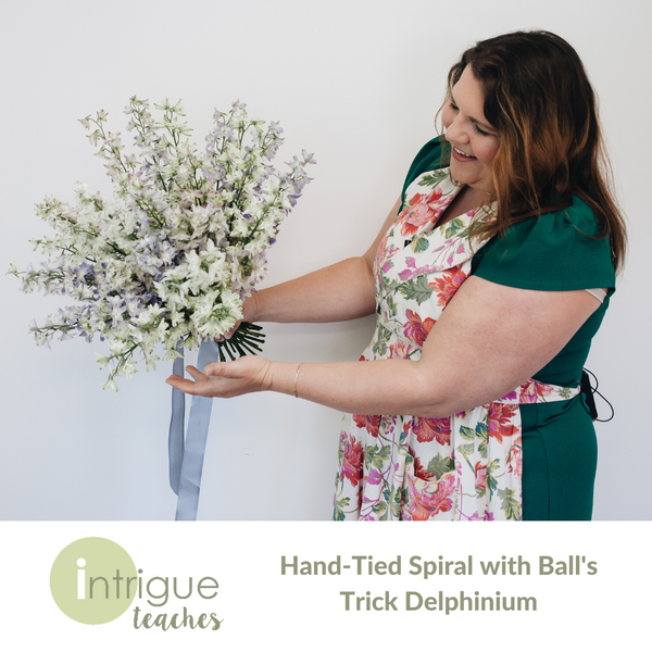 Hand-Tied Delphinium Spiral Bouquet