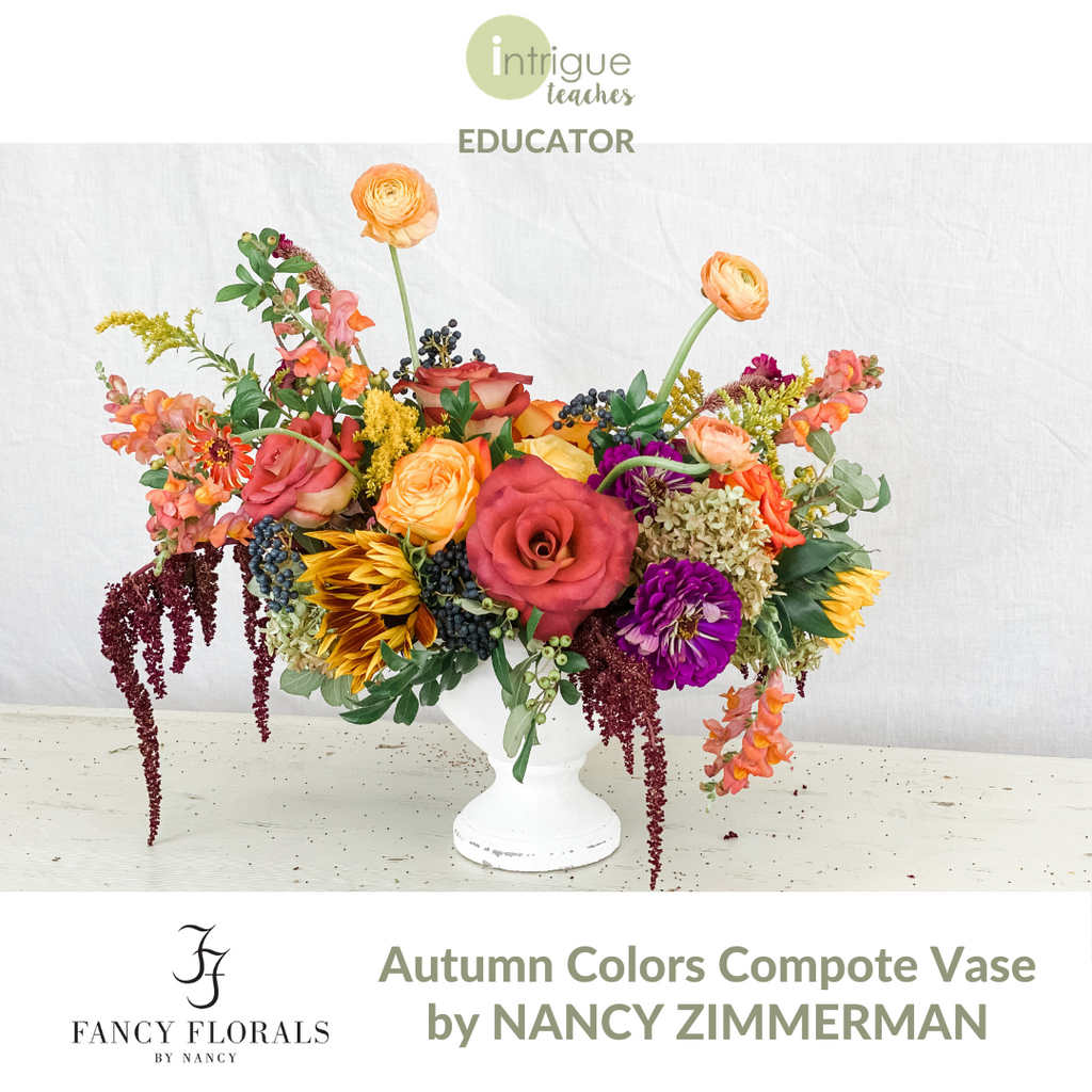 Autumn Colors Compote Vase