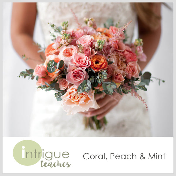Coral, Peach & Mint Bouquet