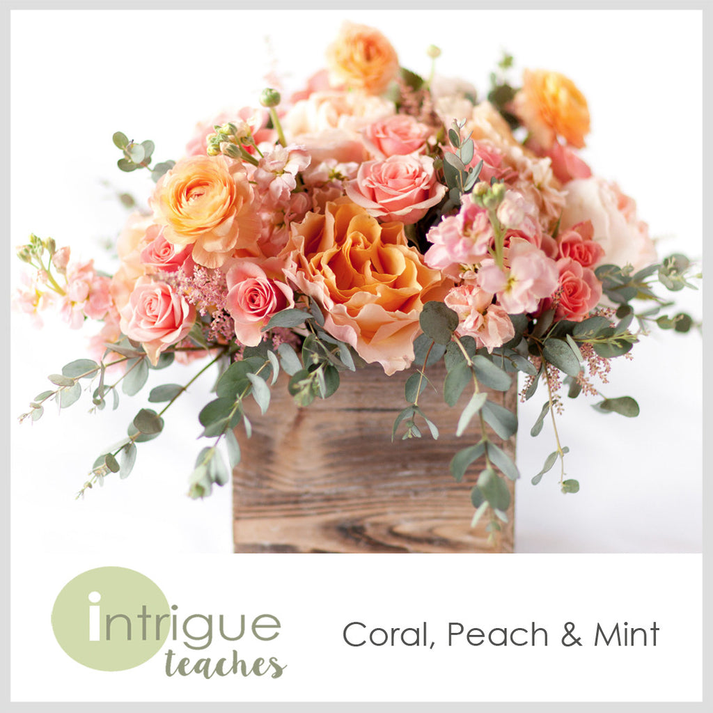 Coral, Peach & Mint Centerpiece – Intrigue Teaches