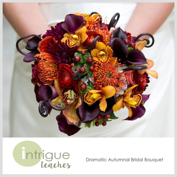 Dramatic Autumnal Bridal Bouquet