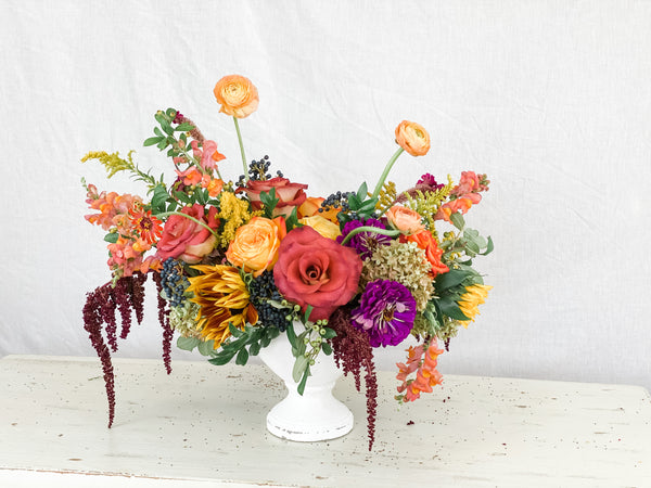 Autumn Colors Compote Vase