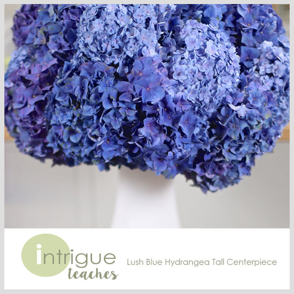 Lush Blue Hydrangea Centerpiece