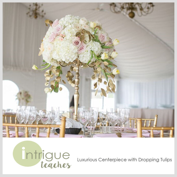 Luxurious Centerpiece with Dropping Tulips