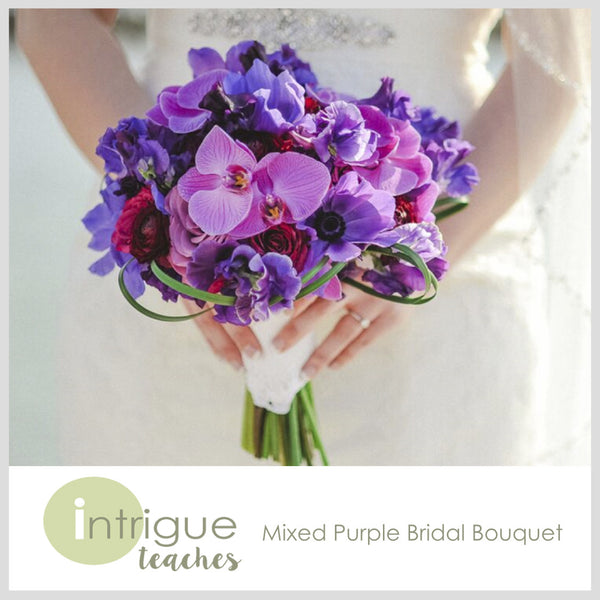 Mixed Purple Bridal Bouquet
