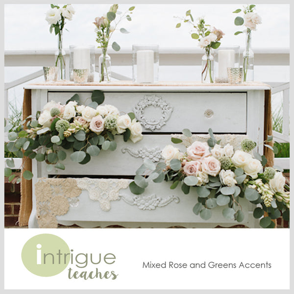 Mixed Rose & Greens Accents