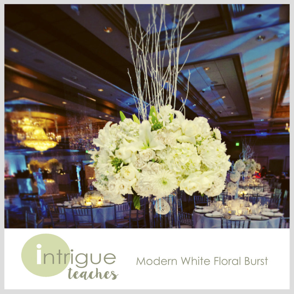 Modern White Floral Burst