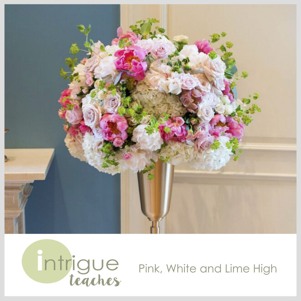 Pink, Lime and White High Arrangement