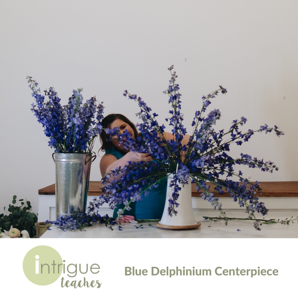 Blue Delphinium Centerpiece